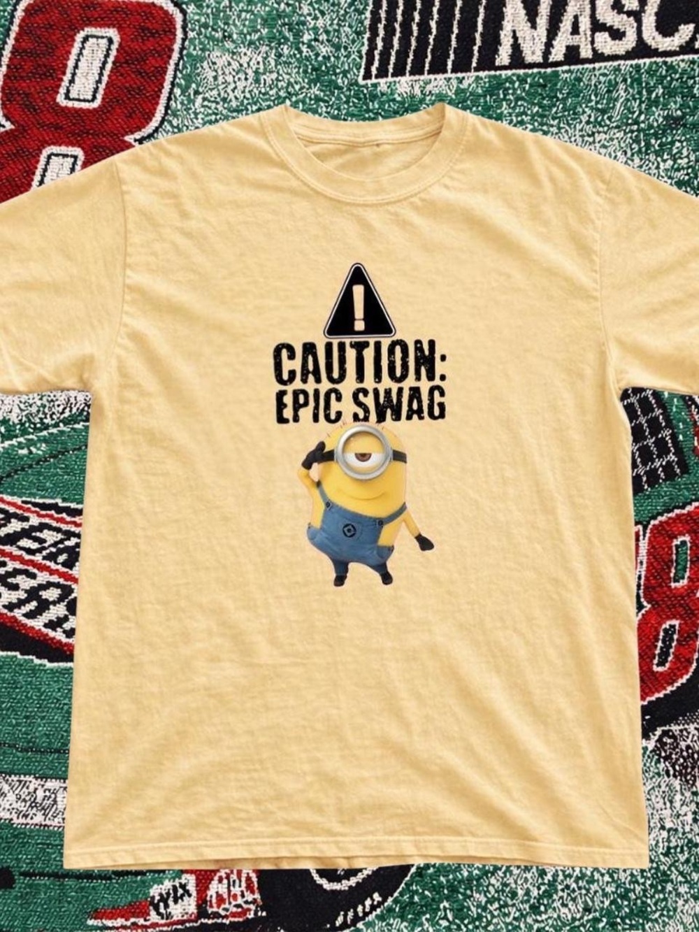 Gildan Yellow Minion "Caution: Epic Swag" Graphic Tee